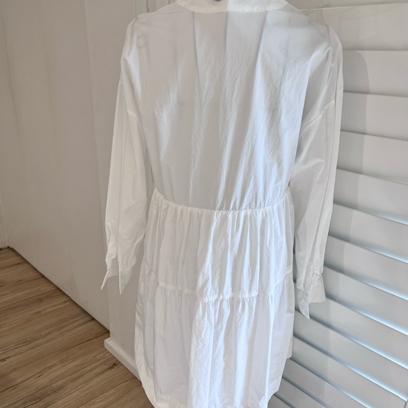 Anine Bing 100% Cotton White Long Sleeve Mini Dress. - Picture 2 of 3